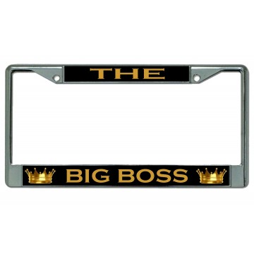 The Big Boss Chrome License Plate Frame