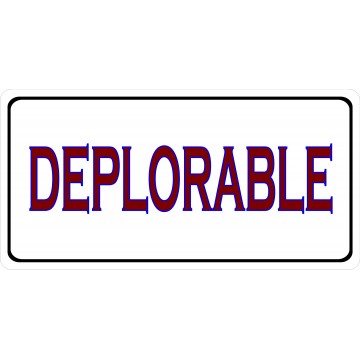 Deplorable Photo License Plate