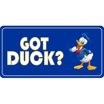 Got Duck? Donald Duck Photo License Plate