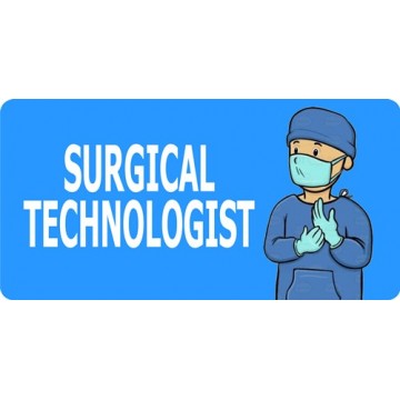 Surgical Technologist Male Photo License Plate