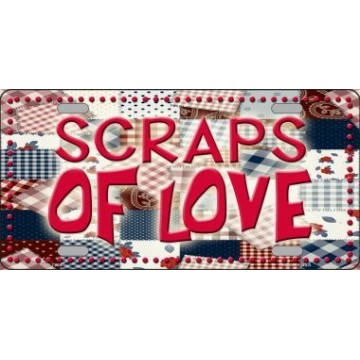 Scraps Of Love Photo License Plate