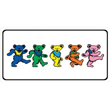 Grateful Dead Bears Photo License Plate