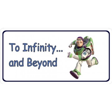 Buzz Lightyear Infinity And Beyond Photo License Plate