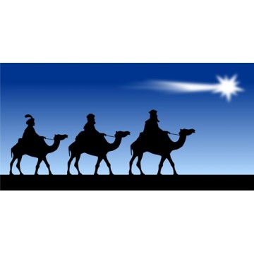 Three Wise Men On Blue Photo License Plate