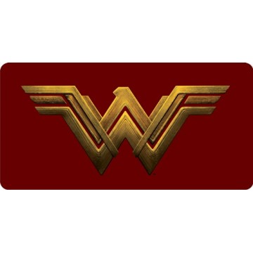 Wonder Woman On Red Photo License Plate