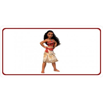 Moana On White Photo License Plate