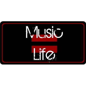 Music Equals Life Photo License Plate