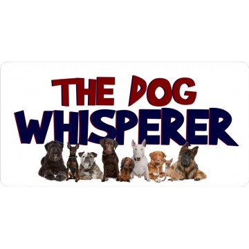 The Dog Whisperer Photo License Plate 