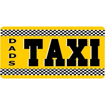 Dads Taxi Photo License Plate 