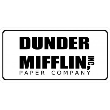 Dunder Mifflin Inc. Photo License Plate