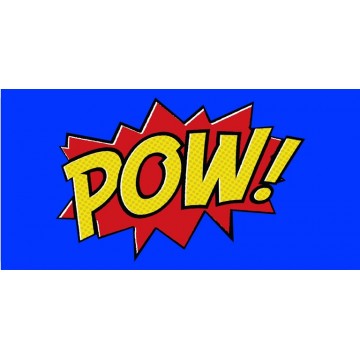 Comic POW! Photo License Plate