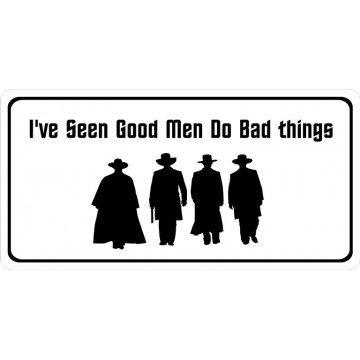 Good Men Bad Things Photo License Plate