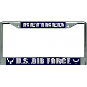 U.S. Air Force Retired ( New Logo) Chrome License Plate Frame