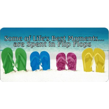 Life's Best Moments … Flip Flop Photo License Plate