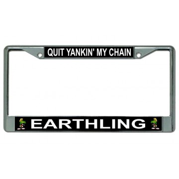 Marvin Martian Quit Yankin' My Chain Chrome License Plate Frame