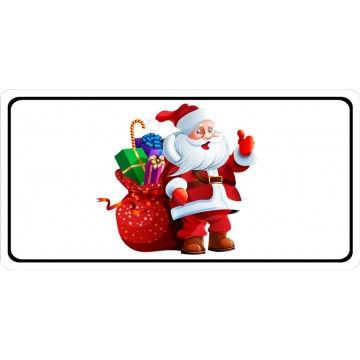Santa Centered Or Offset Photo License Plate