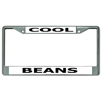 Cool Beans Chrome License Plate Frame