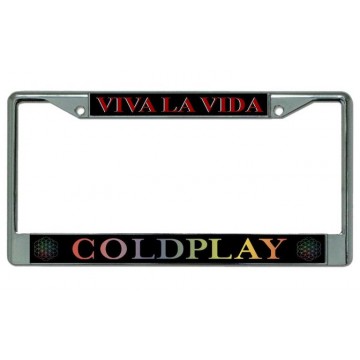 Coldplay "Viva La Vida" Chrome License Plate Frame