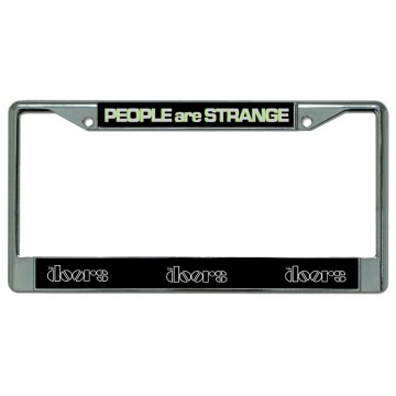 The Doors "People Are Strange" Chrome License Plate Frame