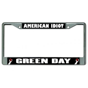 Green Day "American Idiot" Chrome License Plate Frame