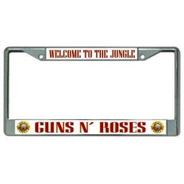 Guns N' Roses "Welcome To The Jungle" Chrome License Plate Frame