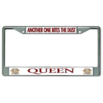 Queen " Another One Bites The Dust" Chrome License Plate Frame