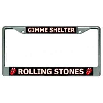 Rolling Stones "Gimme Shelter" Chrome License Plate Frame
