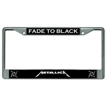 Metallica "Fade To Black" Chrome License Plate Frame