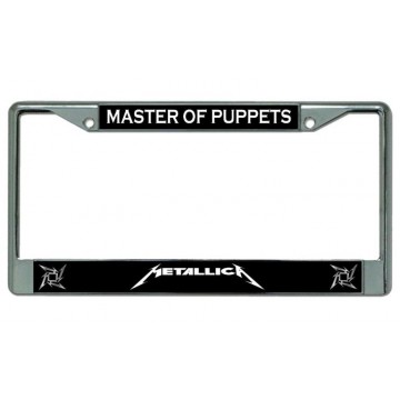 Metallica "Master Of Puppets" Chrome License Plate Frame