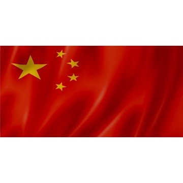 China Flag Wavy Photo License Plate