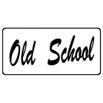 Old School Photo License Plate
