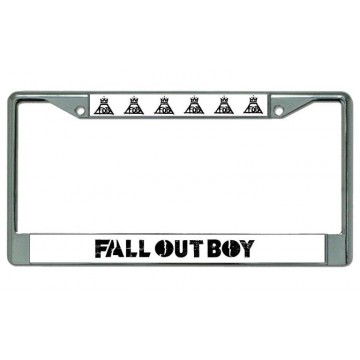 Fall Out Boy Chrome License Plate Frame