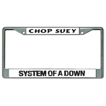 System Of A Down Chrome License Plate Frame