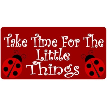 Take Time For The Little Things Photo License Plate 