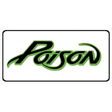 Poison Script Photo License Plate