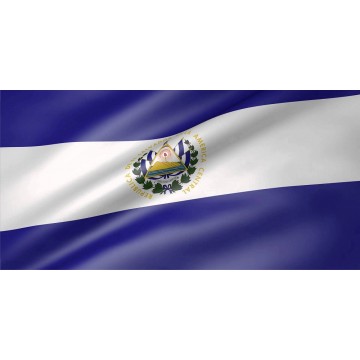 El Salvador Waving Flag Photo License Plate