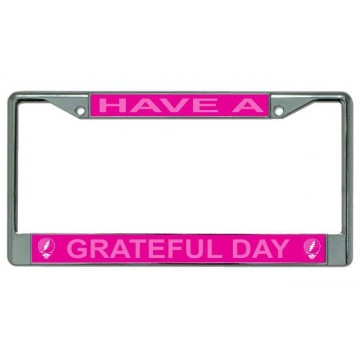 Grateful Dead Breast Cancer Chrome License Plate Frame