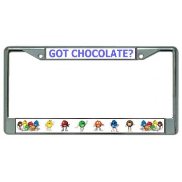 M & M's Got Chocolate Chrome License Plate Frame