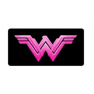 Wonder Woman Pink Logo Photo License Plate