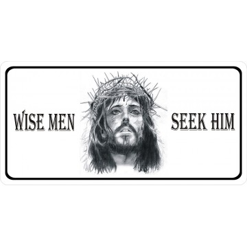 Wise Men Seek Him Jesus Photo License Plate