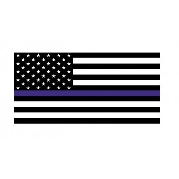 Police Thin Blue Line American Flag Photo License Plate