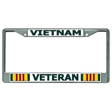 Vietnam Veteran #2 Chrome License Plate Frame