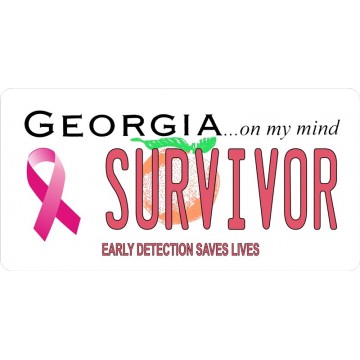 Georgia Survivor Photo License Plate