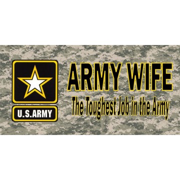 Army Wife Photo License Plate