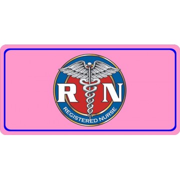 Registered Nurse On Pink Photo License Plate 