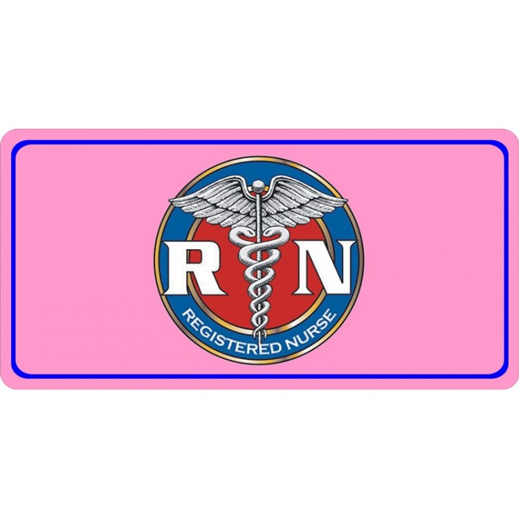 Registered Nurse On Pink Photo License Plate 