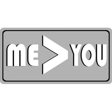 Me Better Than You Photo License Plate