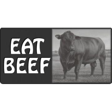 Eat Beef #2 Photo License Plate 