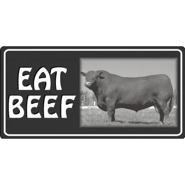 Eat Beef #4 Photo License Plate 