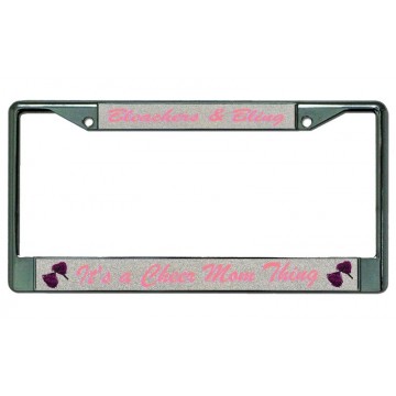 It's A Cheer Mom Thing Chrome License Plate Frame